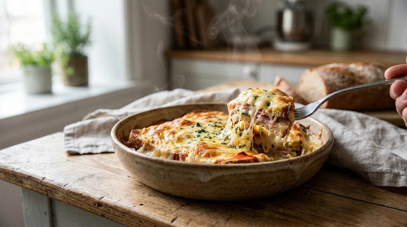 Nem toast med skinke og ost i ovn